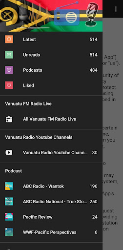 Android application FM Radio Vanuatu screenshort