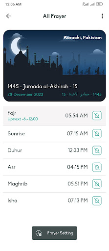 Islamic Prayers Screen 2