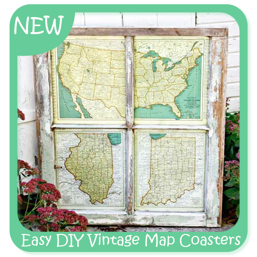 Easy DIY Vintage Map Coasters 7.1 Icon