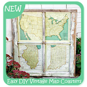 Easy DIY Vintage Map Coasters