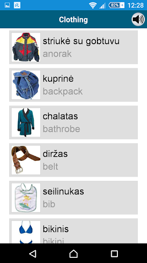 Screenshot of Learn Lithuanian  50 languages