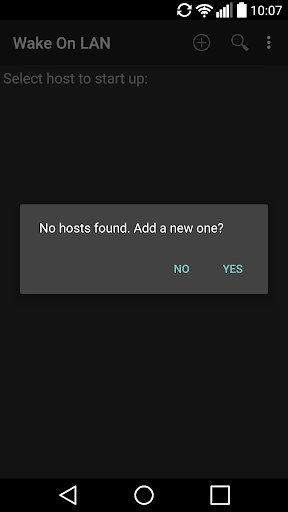 Android application Wake On LAN screenshort
