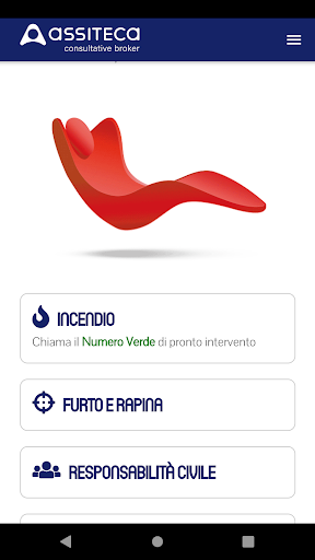Android application Assiteca screenshort