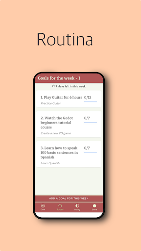 Android application Routina: Daily routine planner screenshort
