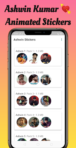 Android application Ashwin - Animated Stickers screenshort