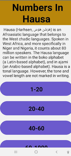 Numbers In Hausa