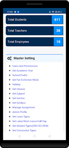 Weblink School ERP Screen 3