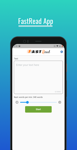 Android application FastRead - one word screenshort