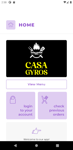 Android application Casa Gyros screenshort