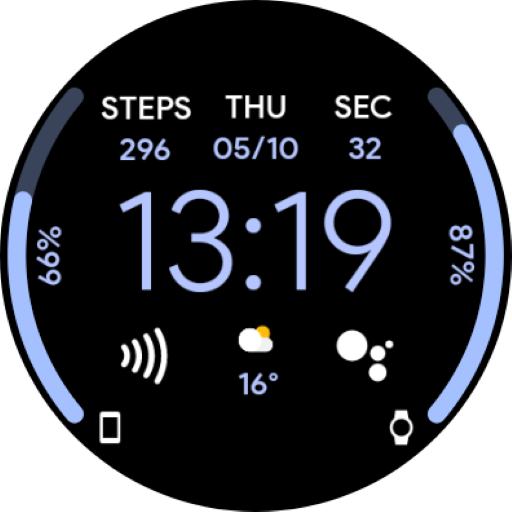 JHW Digital Info: Watch face logo