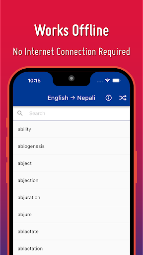 Android application English To Nepali Dictionary screenshort
