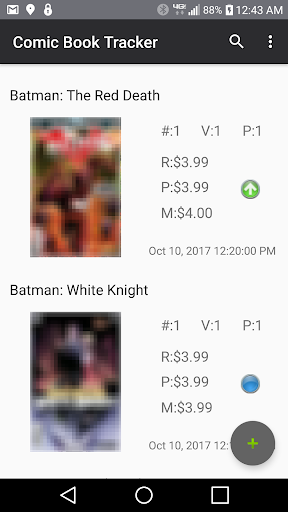Android application Comic Book Tracker screenshort