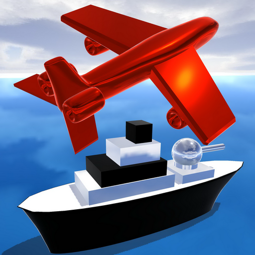 River Raid. Battle Ship. Plane logo
