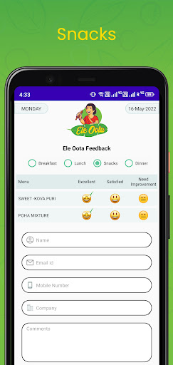 Eleoota Feedback Screen 2