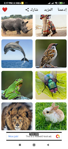 Android application اصوات الحيوانات screenshort