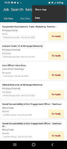 Job Search Kenya Screen 3