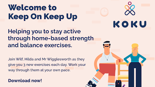 Android application KOKU (Keep On Keep Up) screenshort