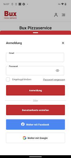 Bux Pizzaservice Screen 2