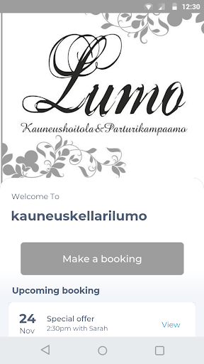 Android application kauneuskellarilumo screenshort