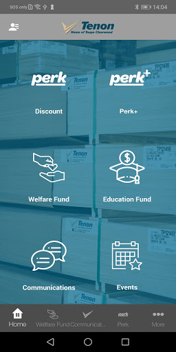 Android application Tenon Wellness and Perks Hub screenshort