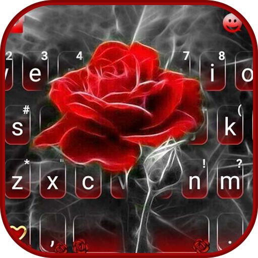 Smoky Red Rose Keyboard Theme  Icon