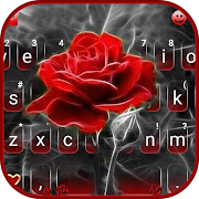 Smoky Red Rose Keyboard Theme