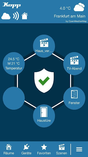 Android application Kopp HomeControl screenshort