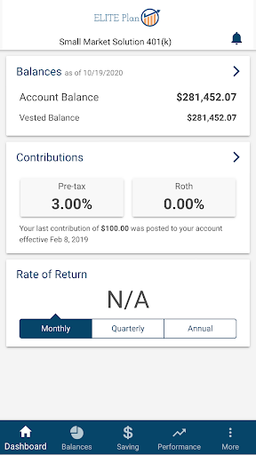 ELITE Plan Screen 2