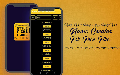 Android application Stylish Nickname generator screenshort