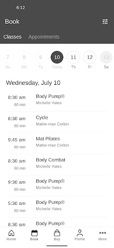 Wellness & Fitness Center Screen 2
