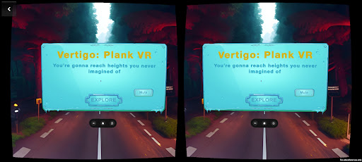 Android application Vertigo Plank VR screenshort