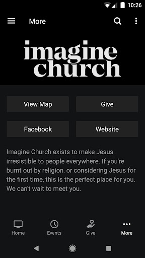 Imagine Church App Screen 3