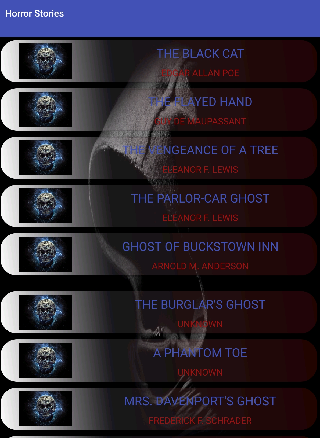 Android application Horror stories and novels screenshort