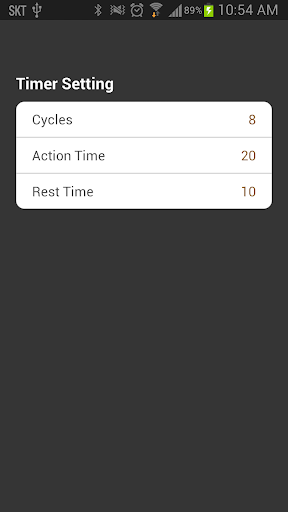 TABATA Timer Screen 3