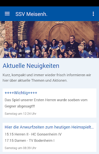 Android application SSV Meisenheim screenshort