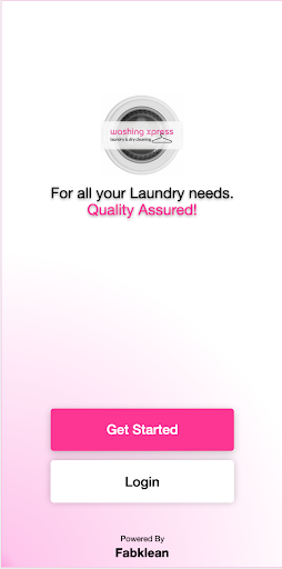 Android application Washing Xpress screenshort