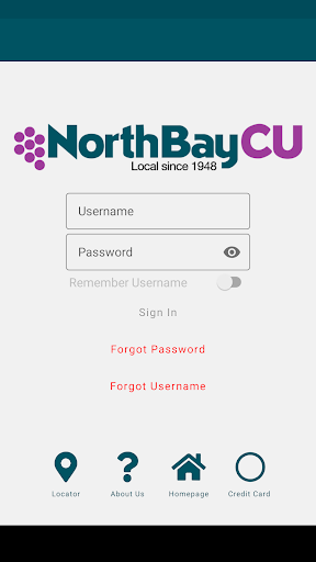 Android application North Bay Credit Union screenshort