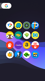 Pixel Nougat - Screenshot del pacchetto di icone