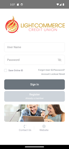 Light Commerce Mobile Banking Screen 2