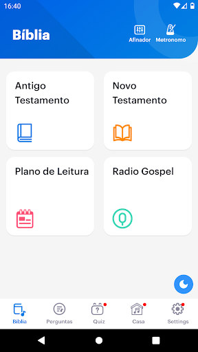 Visualização do aplicativo