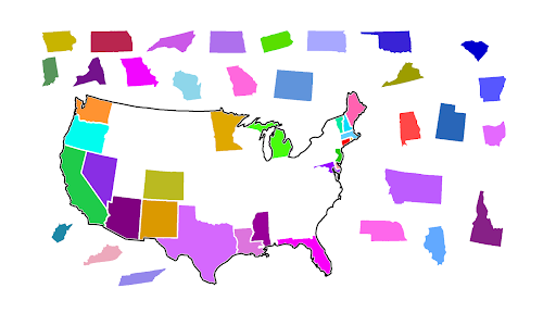 Screenshot of USA Map Puzzle
