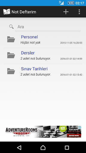 My Notepad Screen 2