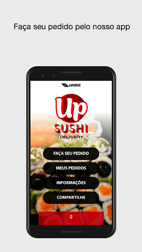 Android application Up Sushi Delivery screenshort