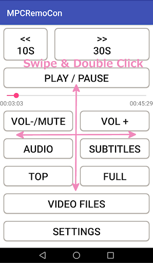 Android application MPC RemoCon screenshort