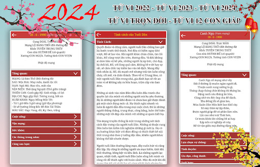 Tử Vi - Tử Vi Trọn Đời Screen 2