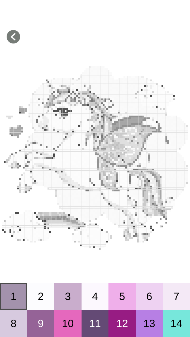 Unicorn Pixel Art Color