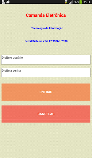 Android application Comanda Eletrônica - Hotfood screenshort