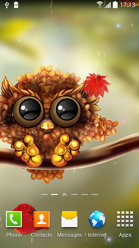 Autumn Little Owl Wallpaper Screen 3