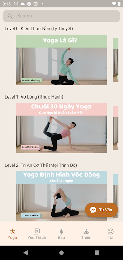 Android application Hola Yoga screenshort