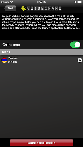 Yerevan GUIDE@HAND Screen 2
